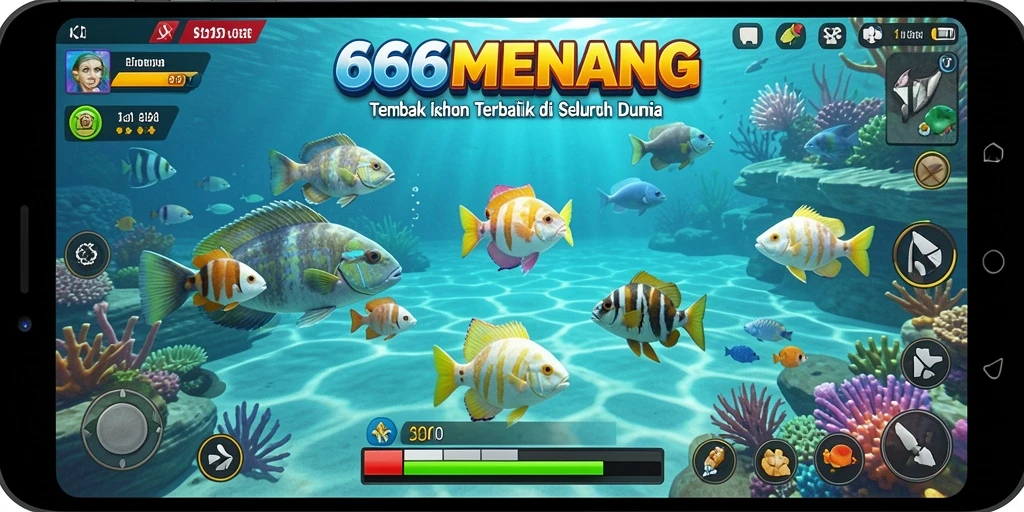 Tampilan seru dari gameplay Tembak Ikan 666MENANG.