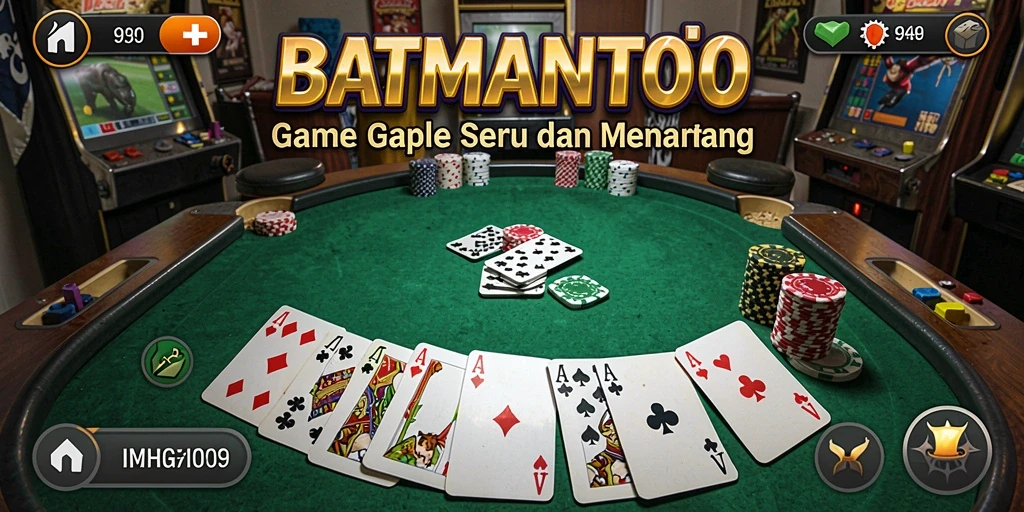 Tampilan seru gameplay Gaple di BATMANTOTO.