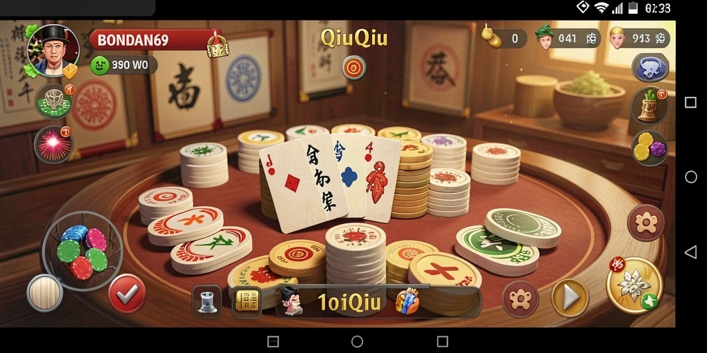 Tampilan gameplay QiuQiu yang seru dan interaktif.