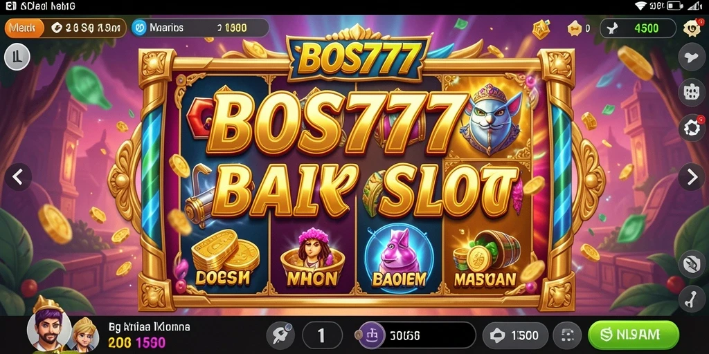 Screenshot gameplay <strong>BOS777</strong> dengan simbol Slot yang menarik.