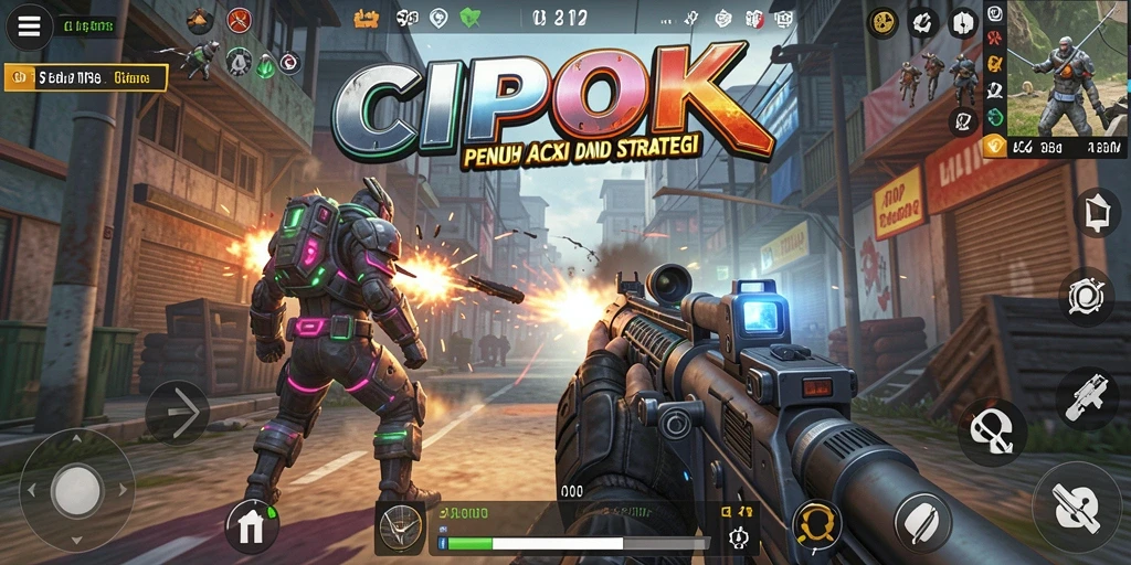 Tangkapan layar gameplay dari CIPOK yang menampilkan pertempuran dinamis.