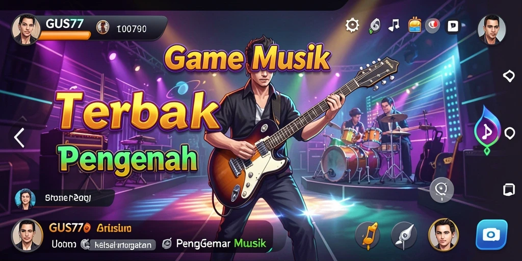 Screenshot gameplay GUS77 dengan berbagai fitur musik menarik.