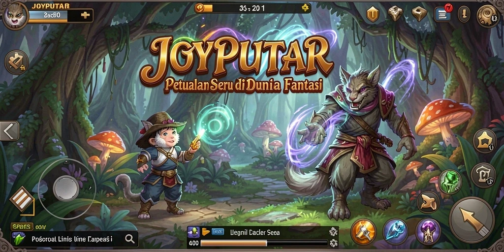 Tampilan gameplay penuh warna di JOYPUTAR dengan karakter unik dan petualangan seru.