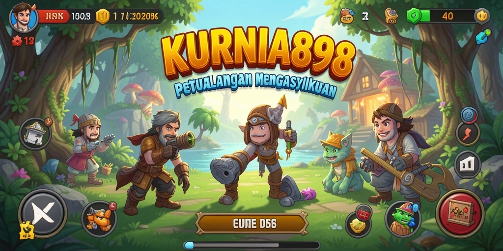 Screenshot menunjukkan gameplay santai dan mengasyikkan dari KURNIA898.