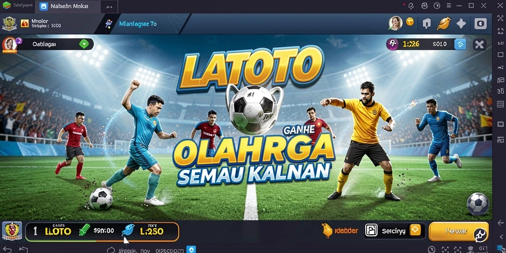 Tampilan gameplay LATOTO yang menampilkan aksi olahraga seru.