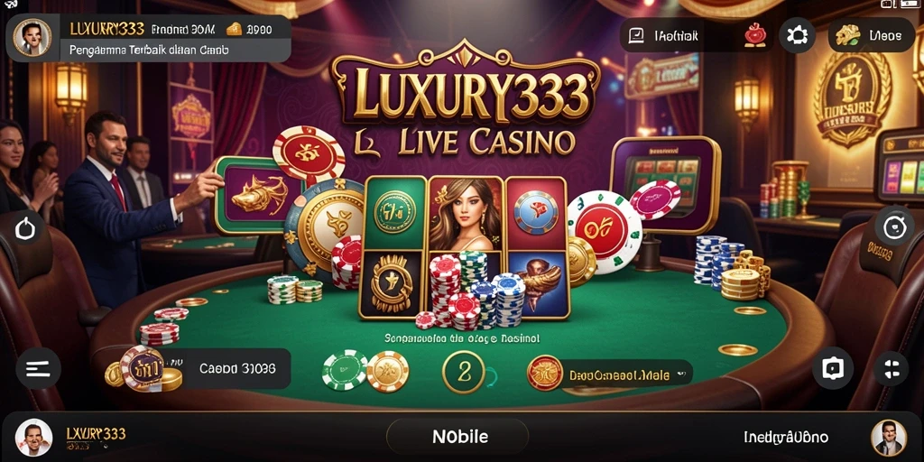 Tampilan gameplay Live Casino yang mendebarkan dalam LUXURY333.