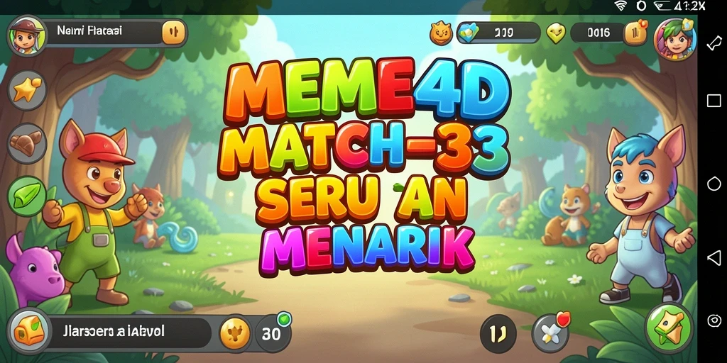 Tampilan menawan dari gameplay <strong>MEME4D</strong> saat mencocokkan ikon.