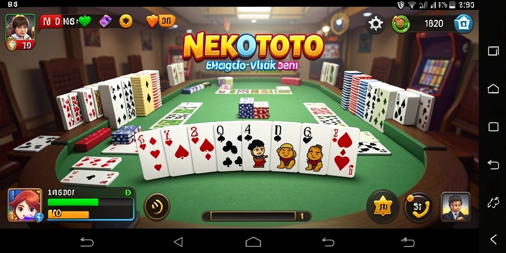 Tangkapan layar gameplay menarik di NEKOTOTO yang menunjukkan keseruan bermain Domino.