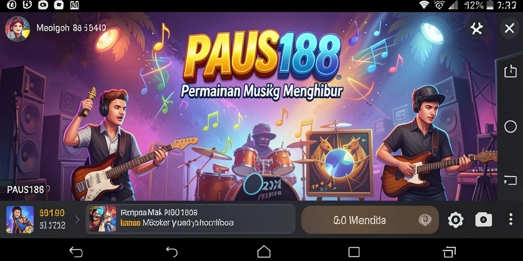 Tampilan screenshot PAUS188 yang menunjukkan gameplay musik yang seru.