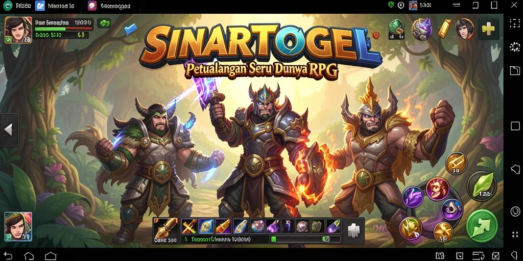 Screenshot menampilkan karakter dalam pertempuran RPG yang mendebarkan.