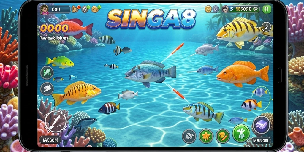 Gameplay SINGA8 yang seru dan menantang di dunia Tembak Ikan.
