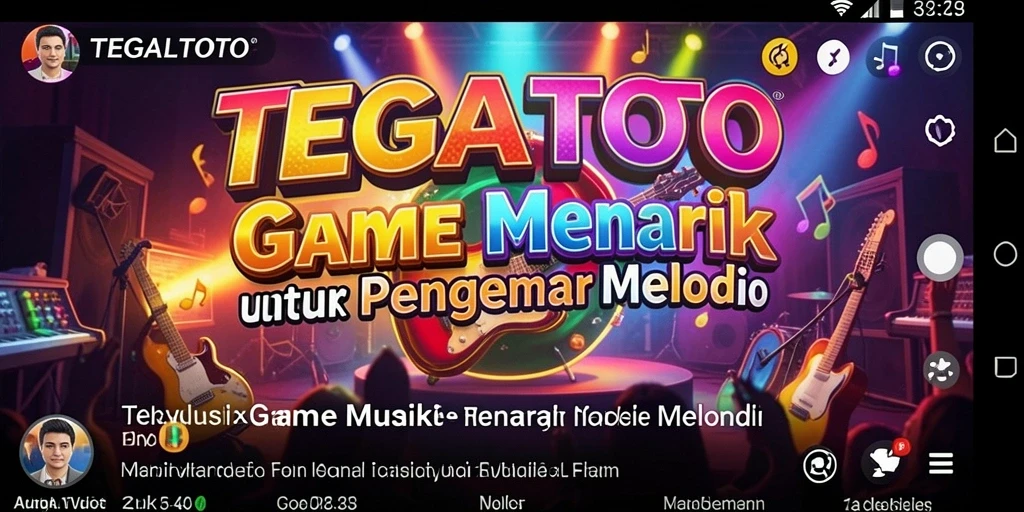 Screenshot gameplay TEGALTOTO dengan pemain menikmati musik.