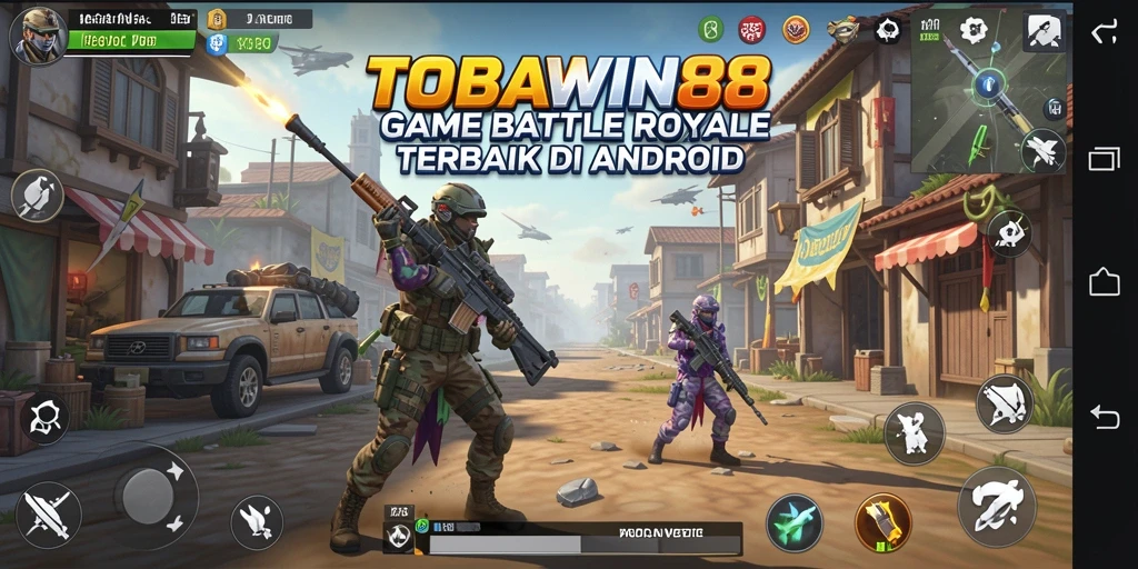 Gameplay seru TOBAWIN88 dalam pertempuran Battle Royale.