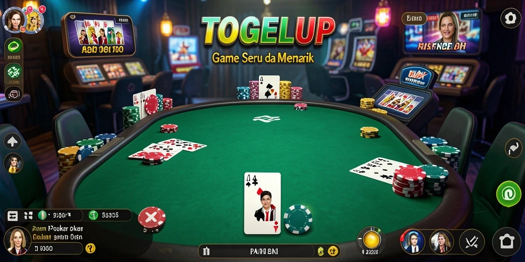 Tampilan gameplay Poker seru dalam aplikasi TOGELUP.