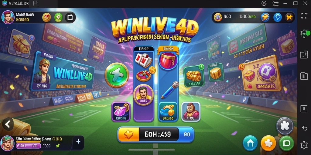 Tampilan antarmuka WINLIVE4D yang sederhana dan efisien.